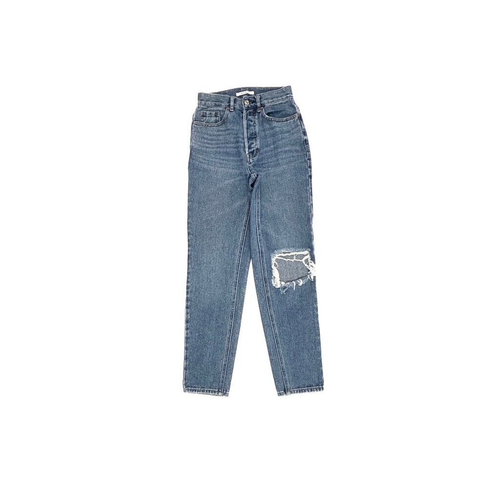 PacSun Jeans Women 23 Blue Ultra High Rise Slim Distressed Straight Denim 11287